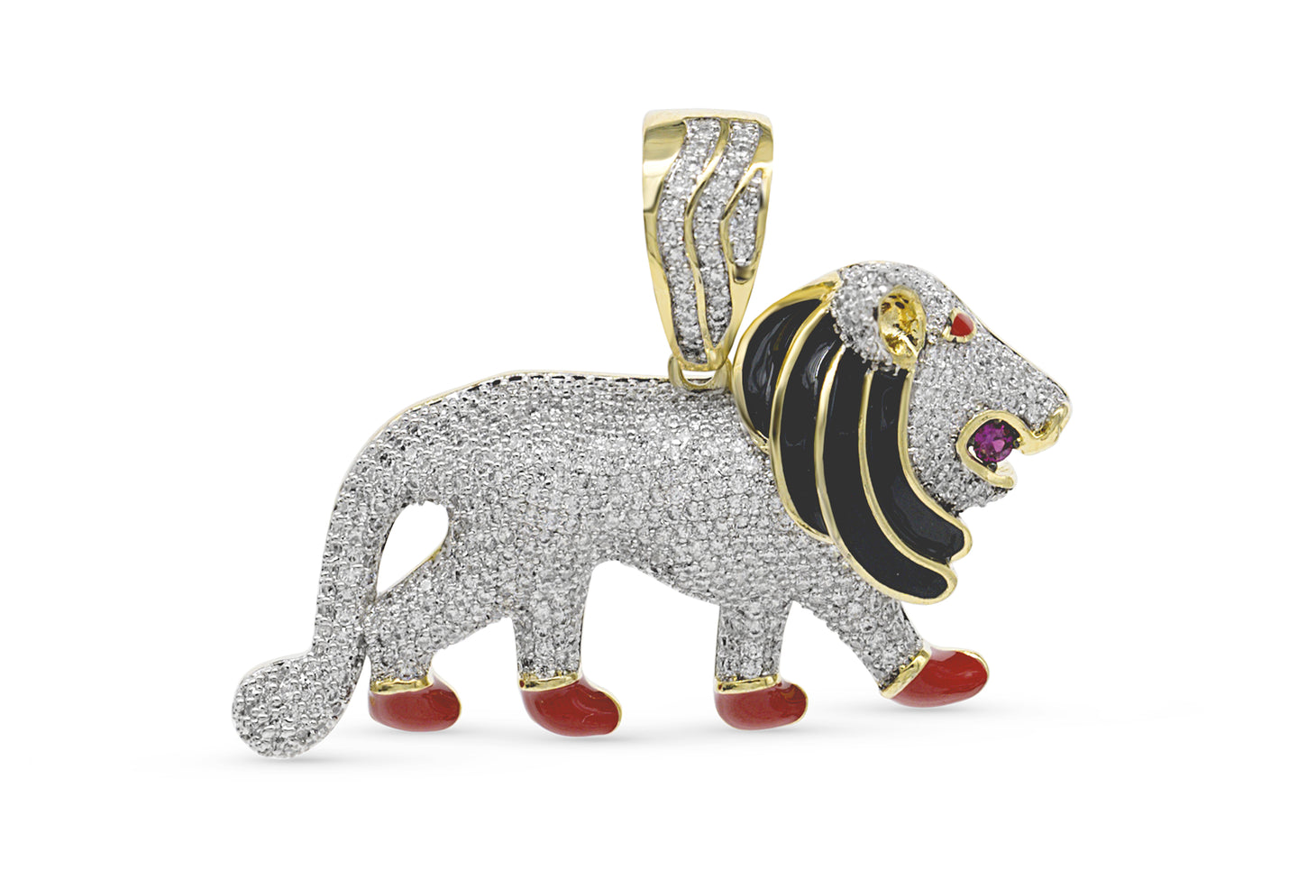 Black Mane Lion Pendant