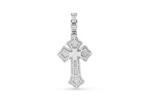 Load image into Gallery viewer, Rose and White Gold Cross Pendant