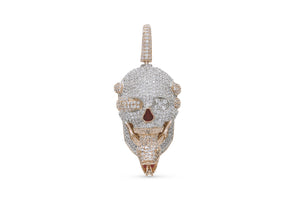 Rose Viper Skull Pendant