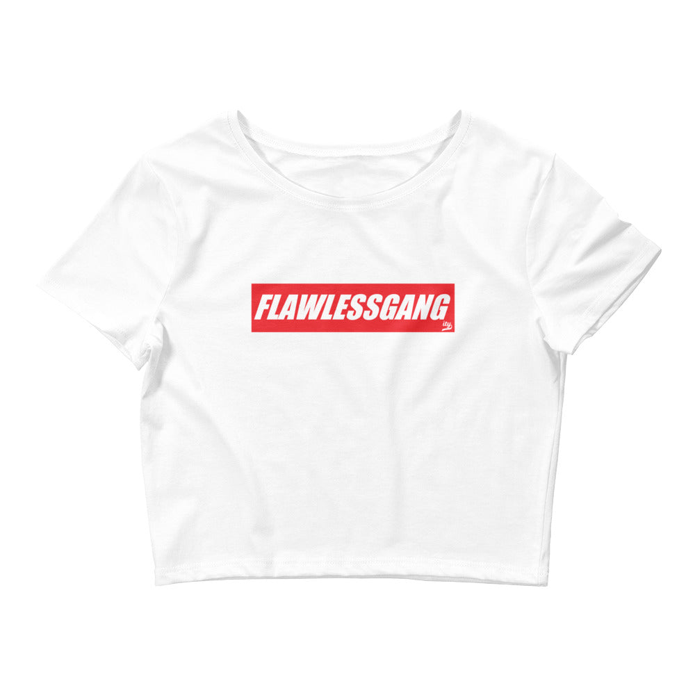 Flawless Gng Box Logo Crop Tee